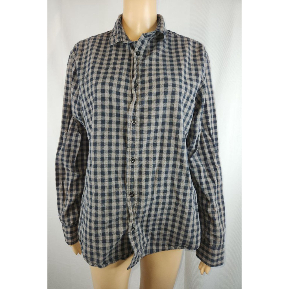 Vintage Troy | Mens | Dress Shirt | Black and Gray | Size European XL